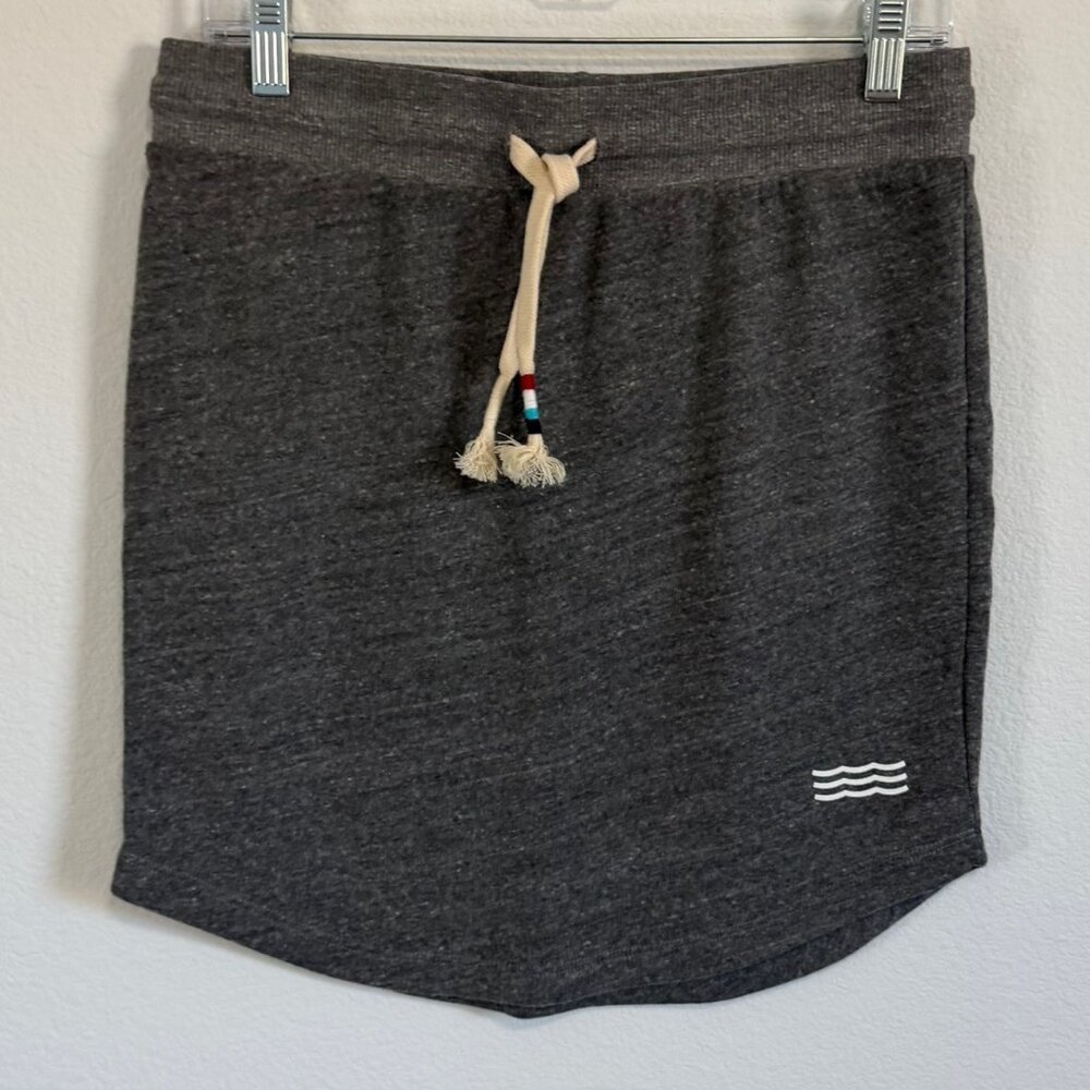 Sol Angeles Gray Cotton Blend Pull On Tie Waist Skirt Women's Size M